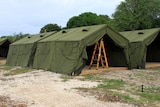 Tents to house asylum seekers on Nauru.