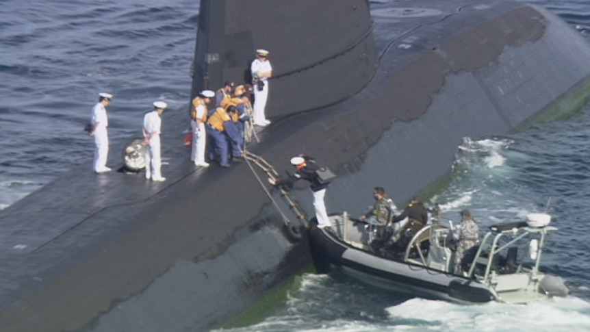 Japanese Soryu class submarine Hakuryu enters Sydney