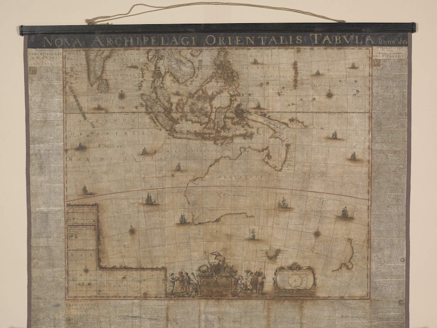 1663 Blaue map after treatment at the National Library of Australia.