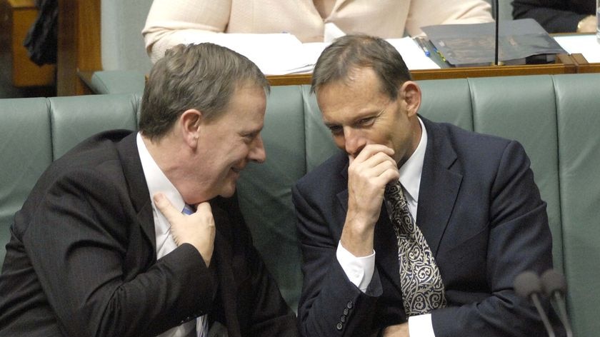 Howard's ministers: Peter Costello and Tony Abbott during question time in 2007