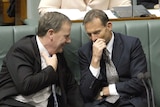 Howard's ministers: Peter Costello and Tony Abbott during question time in 2007