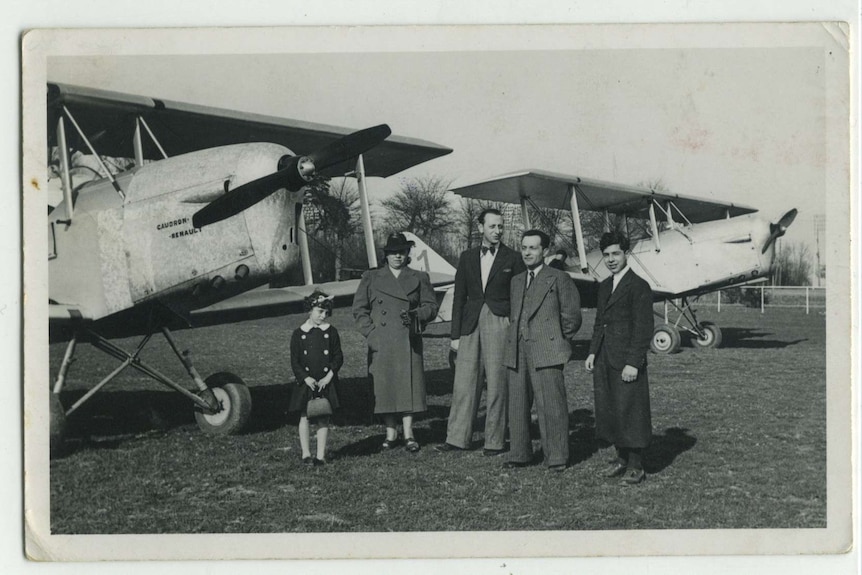 Andy Factor (right) with his family in France in 1939.