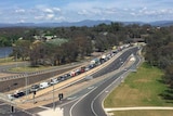 Traffic backed up on Parkes Way after tunnel crash