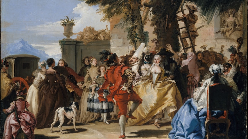 A Dance in the Country (c. 1755) Giovanni Domenico Tiepolo. Oil on canvas (via the Metropolitan Museum of Art) https://www.metmuseum.org/art/collection/search/437812