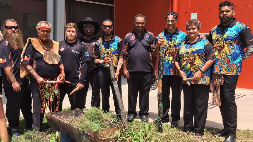 Members of Uncle Alfred's Indigenous men's group in Townsville