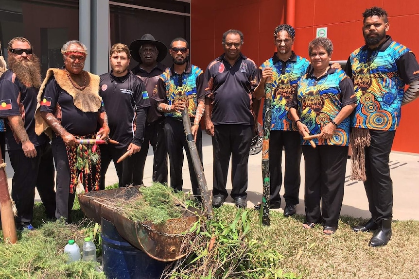 Members of Uncle Alfred's Indigenous men's group in Townsville