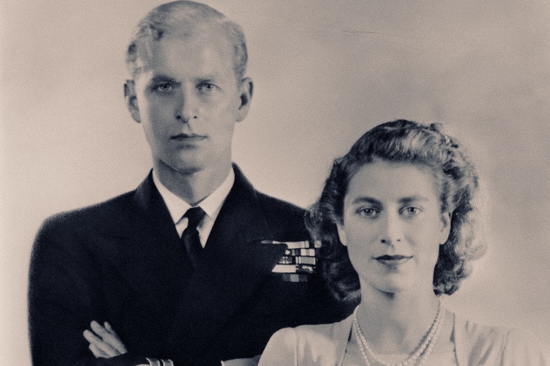 Prince Philip and Princess Elizabeth in 1947.
