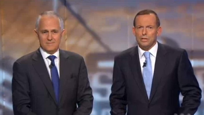 Malcolm Turnbull and Tony Abbott launch the Coalition's broadband policy.