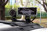 A camera on top of a car