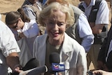 Quentin Bryce said it was 'enormously distressing' to see the large amount of children in the camp.