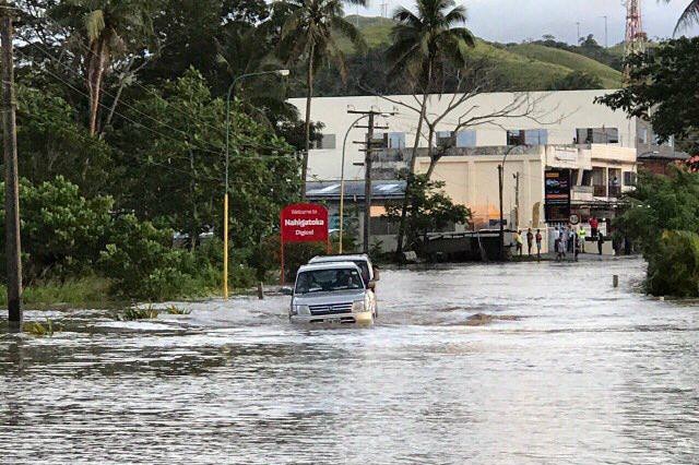 Flood waters in Sigatoka Town