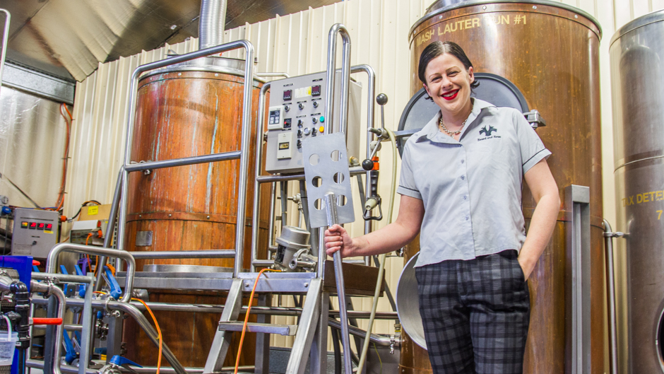 Tanya Harlow brews beer in the traditional way with no computers.