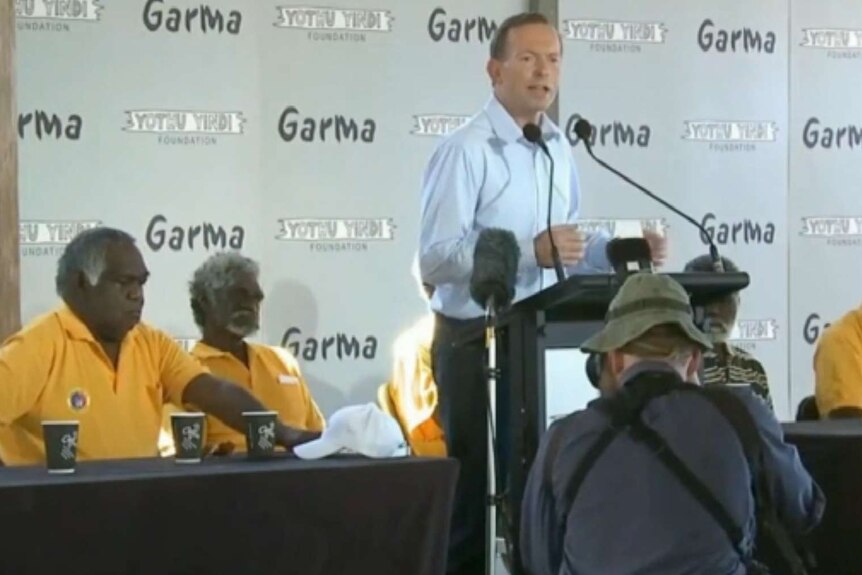 Tony Abbott speaking at Garma 2013