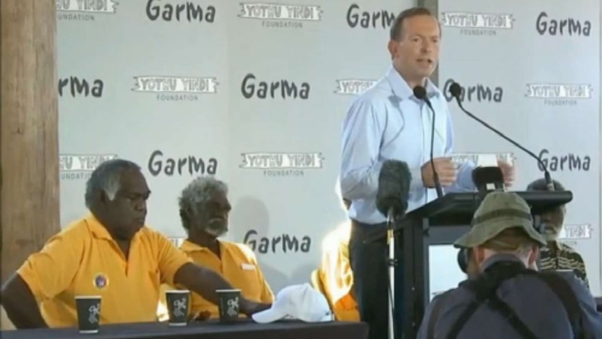 Tony Abbott speaking at Garma 2013
