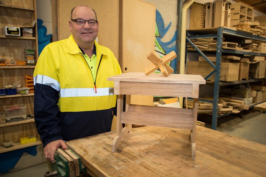 Jonathan Wadwell has been training migrants about woodwork at Training Operations and Options for Learning Inc.