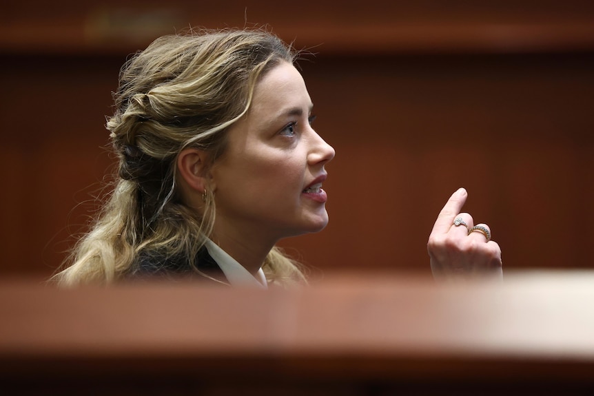 Amber Heard in court during defamation trial