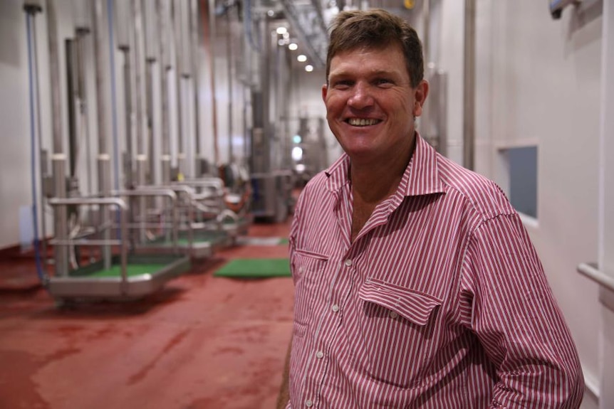 Jack Burton inside an abattoir near Broome.