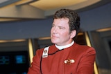 William Shatner in 1988 dressed as Captain Kirk. 