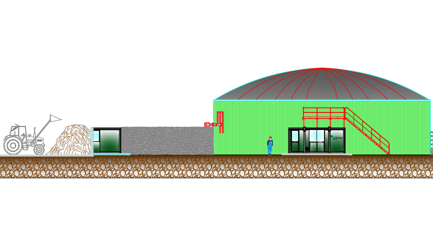 a diagram of the waste treatment plant