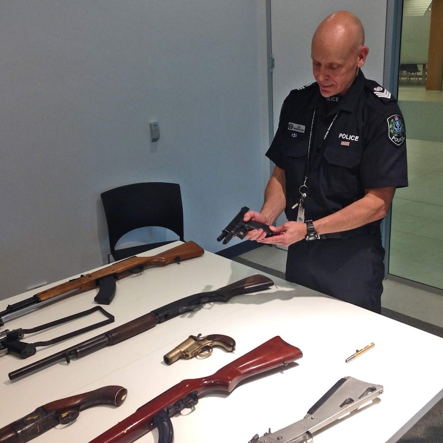 Police display guns