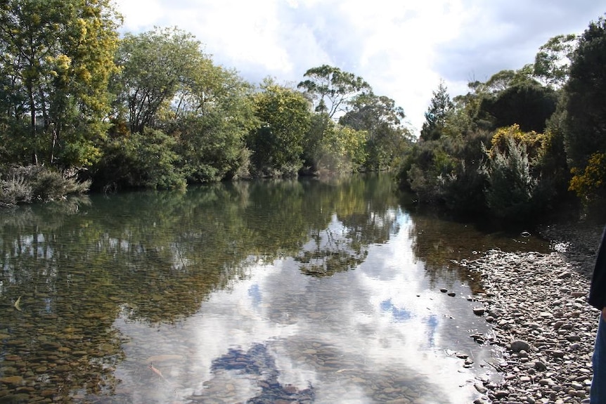 River frontage on Cambria property