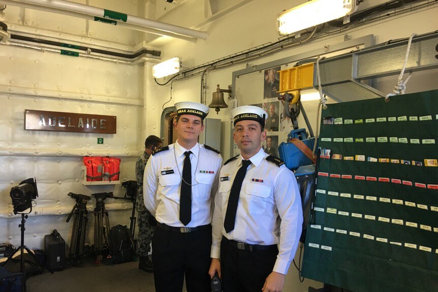 Quartermasters on HMAS Adelaide, who have four days of rest and relaxation, then military exercise.