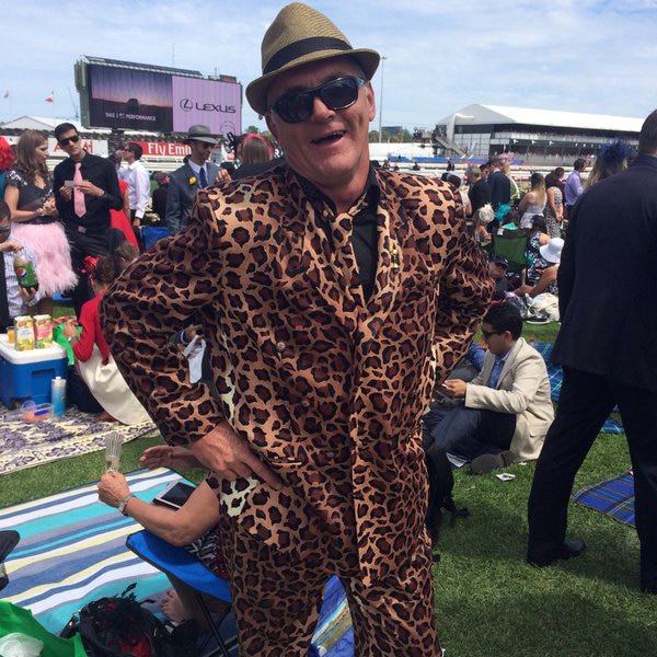 Graham in a leopard print suit