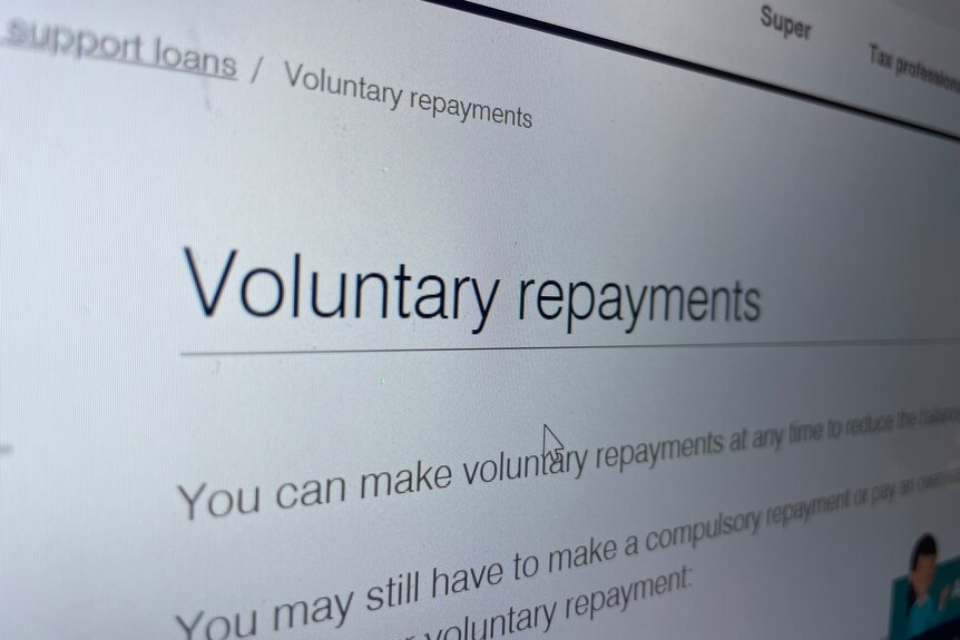 The Australian Taxation Office's website, which explains how people can make voluntary payments on the HECS-HELP debts