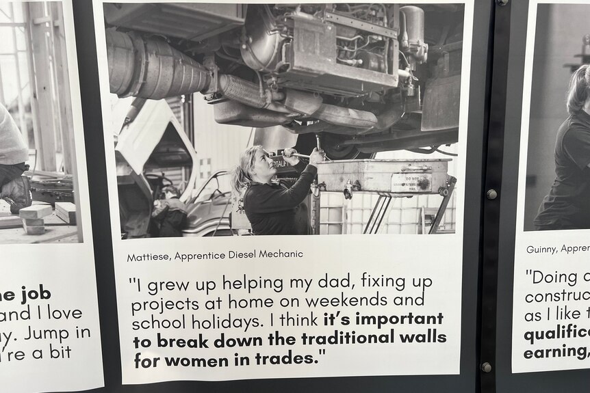close up of celebrating women in trades photography project banner