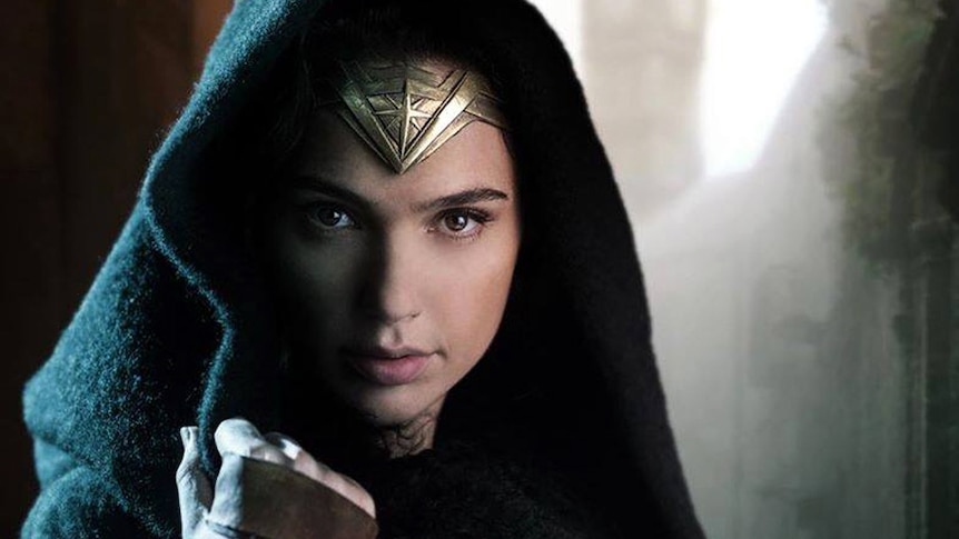 Actor Gal Gadot in a scene from the Wonder Woman movie.