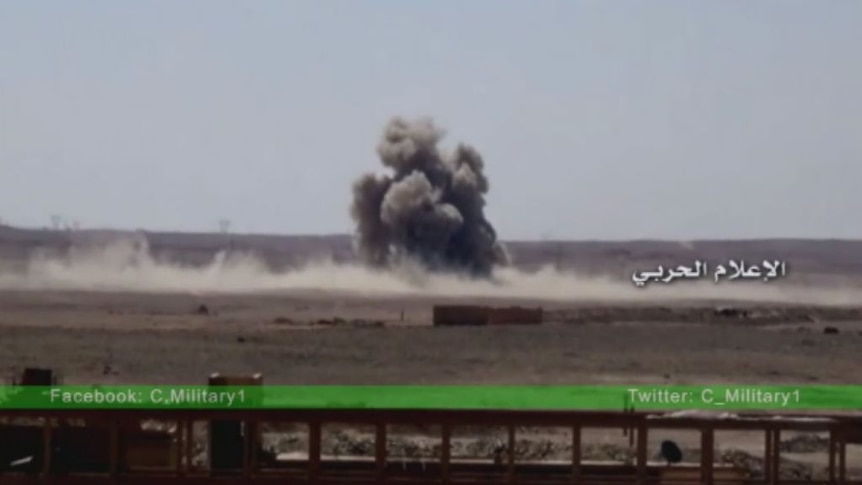 Syrian planes hitting targets around Deir Ezzor one day after the Australian operation