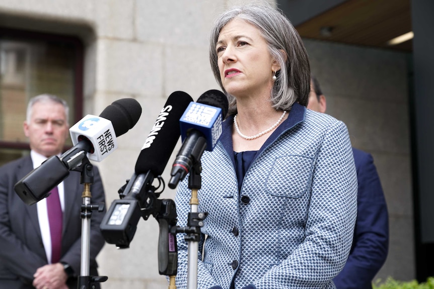 South Australia's Chief Health Officer speaks at a press conference.