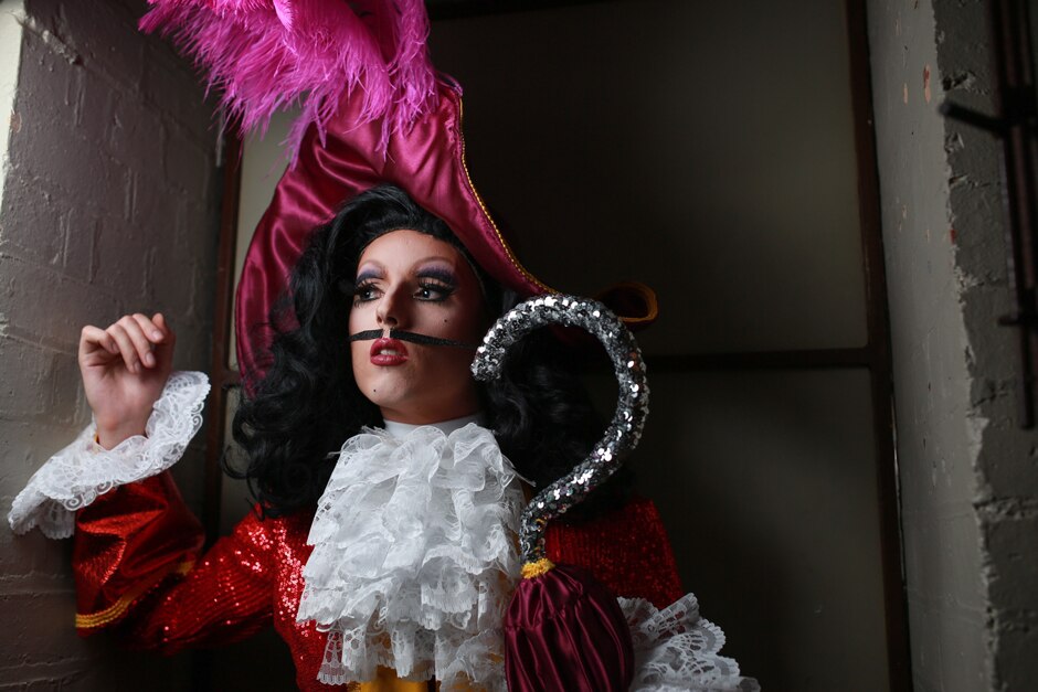 Miss Gay contestant Mandy Moobs dressed as Captain Hook