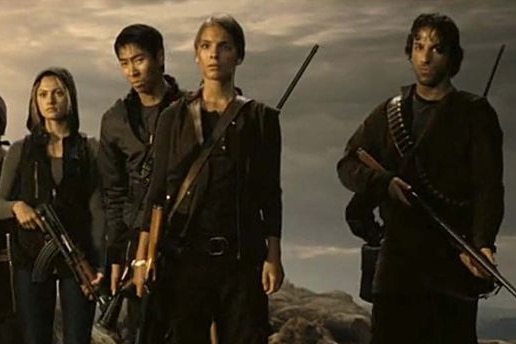 The cast from 'Tomorrow, When The War Began', star in a scene from the movie