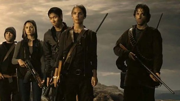 The cast from 'Tomorrow, When The War Began', star in a scene from the movie