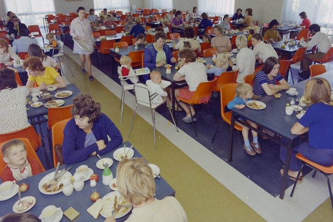 The dining room at Noalimba in 1974.