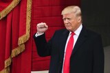 President-elect Donald Trump pumps his fist