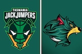 The JackJumpers and Tasmania Devils logos side by side.