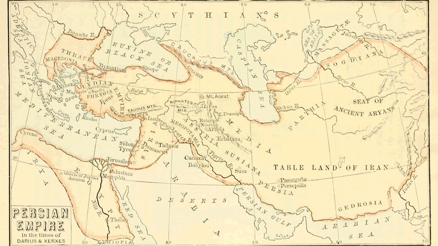 A map of the Middle East as it looked during the Persian Empire