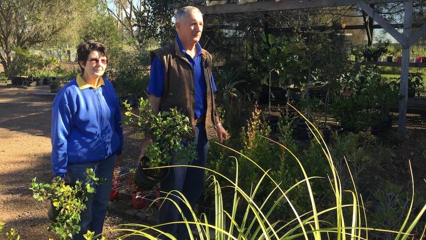 Lindsay and Ann Clout run a garden centre five kilometres from the Williamtown RAAF base.