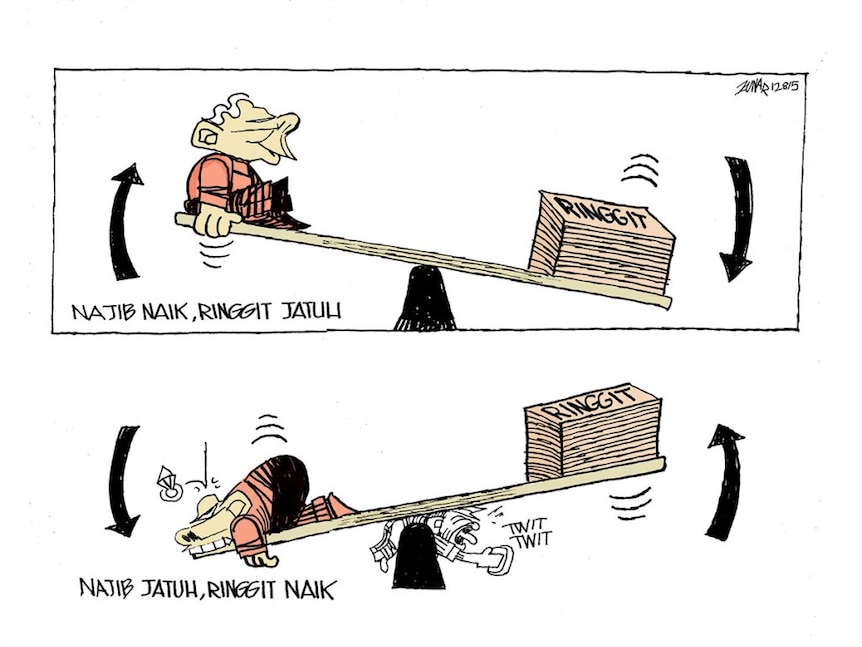 Malaysian political cartoonist Zunar drawing