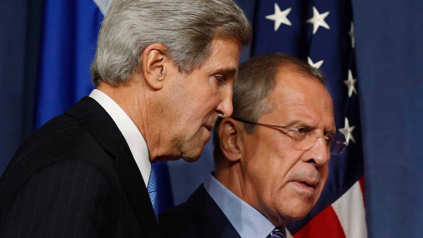 John Kerry and Sergei Lavrov