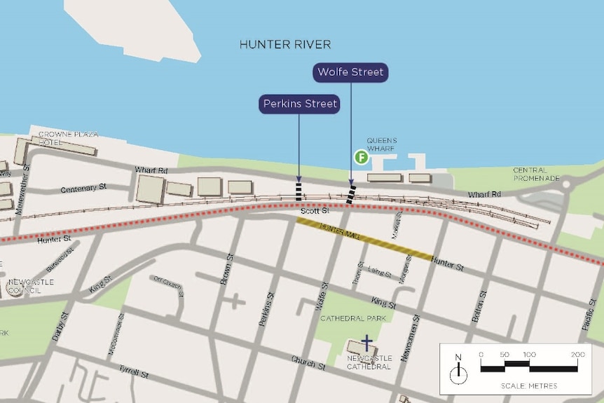 Newcastle light rail map