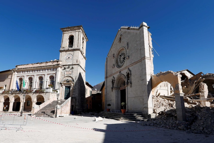 St. Benedict's Cathedral in the ancient city of Norcia.