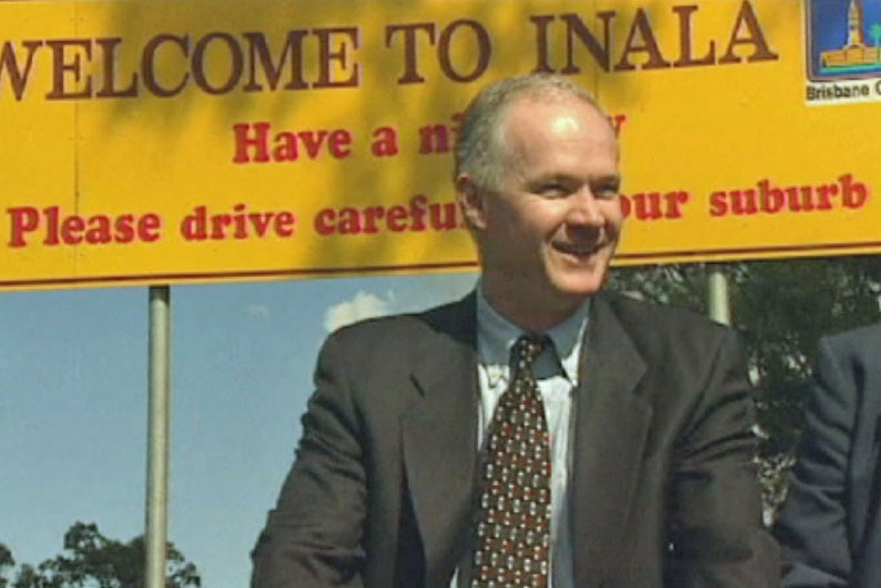 Former Queensland Labor premier Wayne Goss speaking at Inala