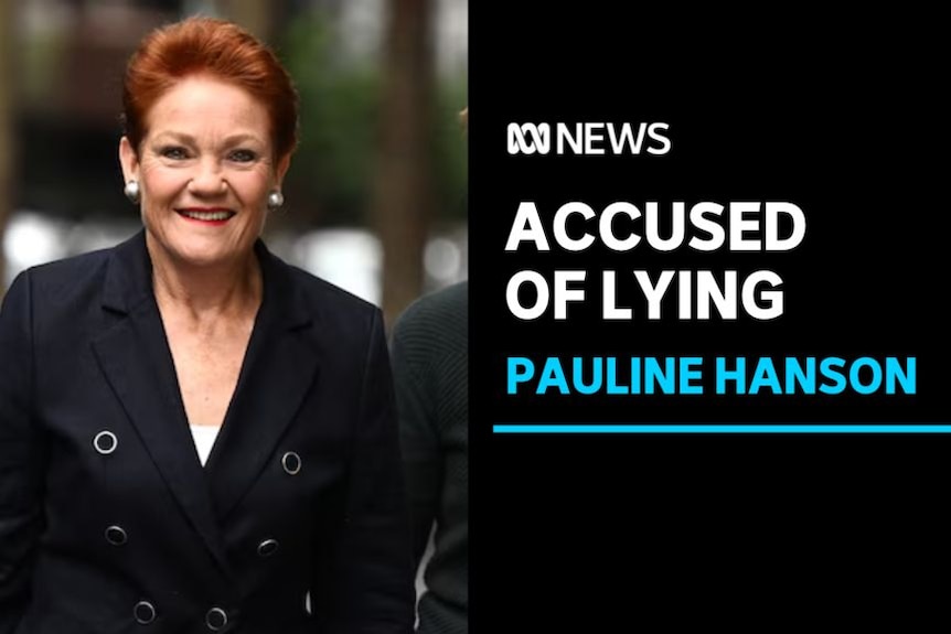 Accuse of Lying, Pauline Hanson: Pauline Hanson walks down the street smiling.