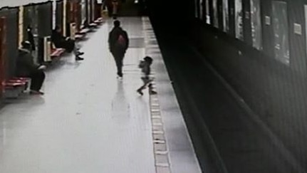Man rescues toddler in Milan subway as train approaches