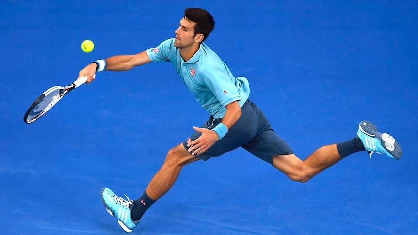 Serbia's Novak Djokovic in action against Spain's Fernando Verdasco at the Australian Open.