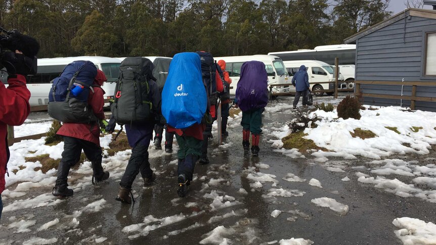 Friends School students were evacuated from Cradle Mountain amid wintery weather, 19th July 2019