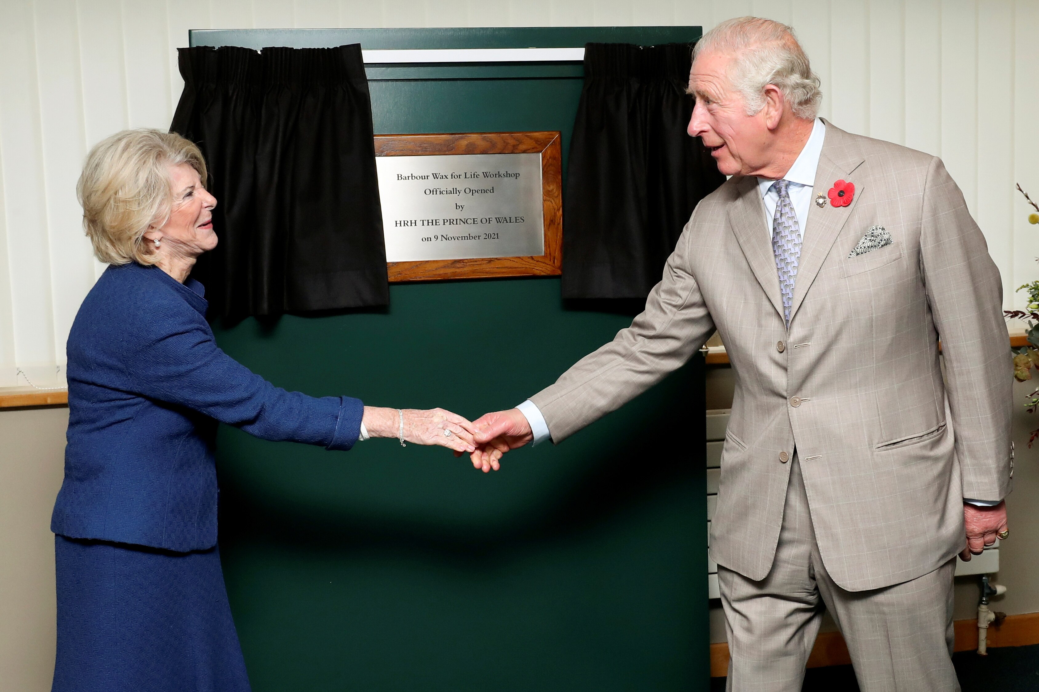 King Charles visits Royal Warrant holder J Barbour And Sons Ltd.